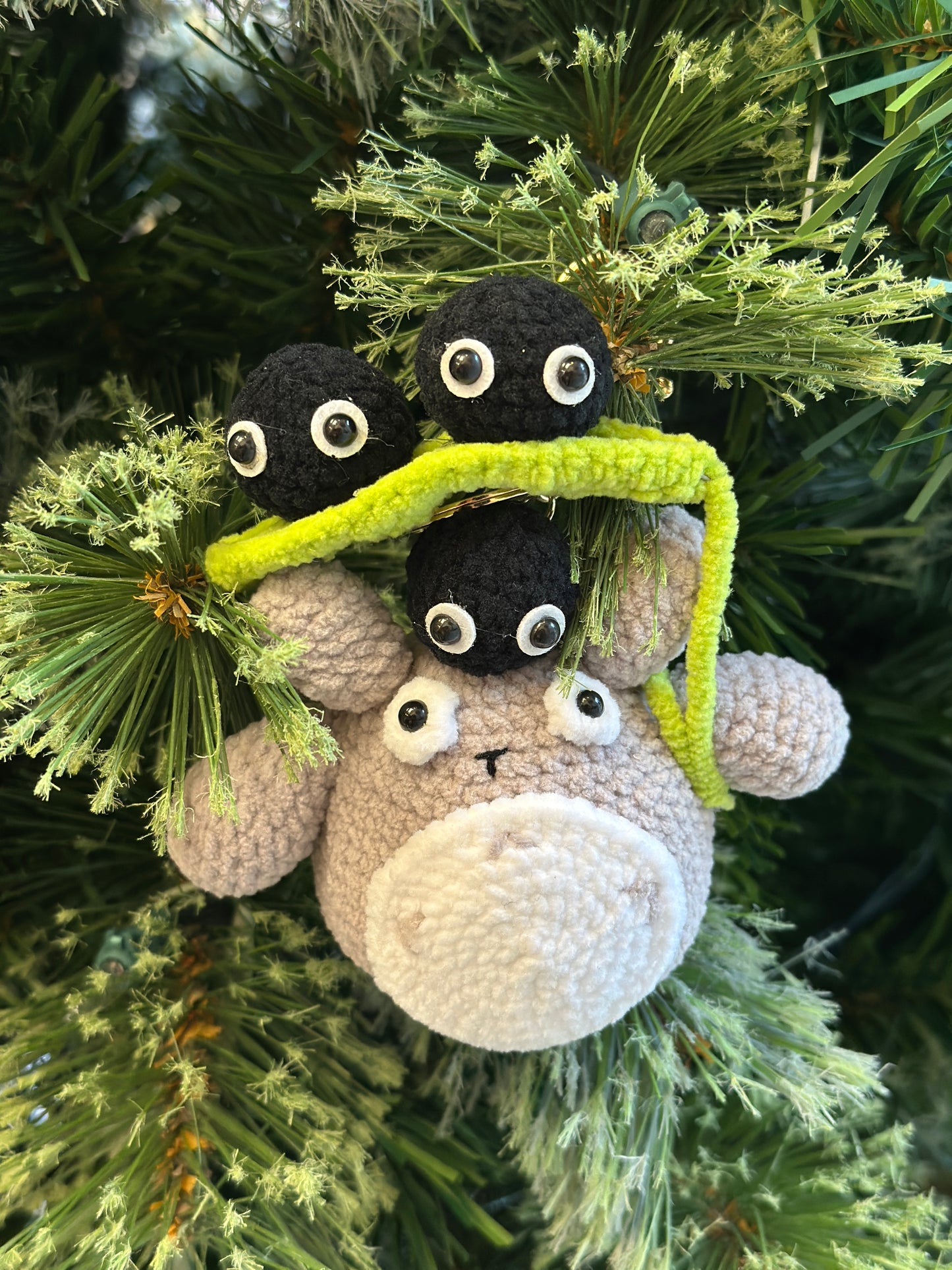 A Crochet Totoro Ornament Keychain, Bag Charm, Car Hanger