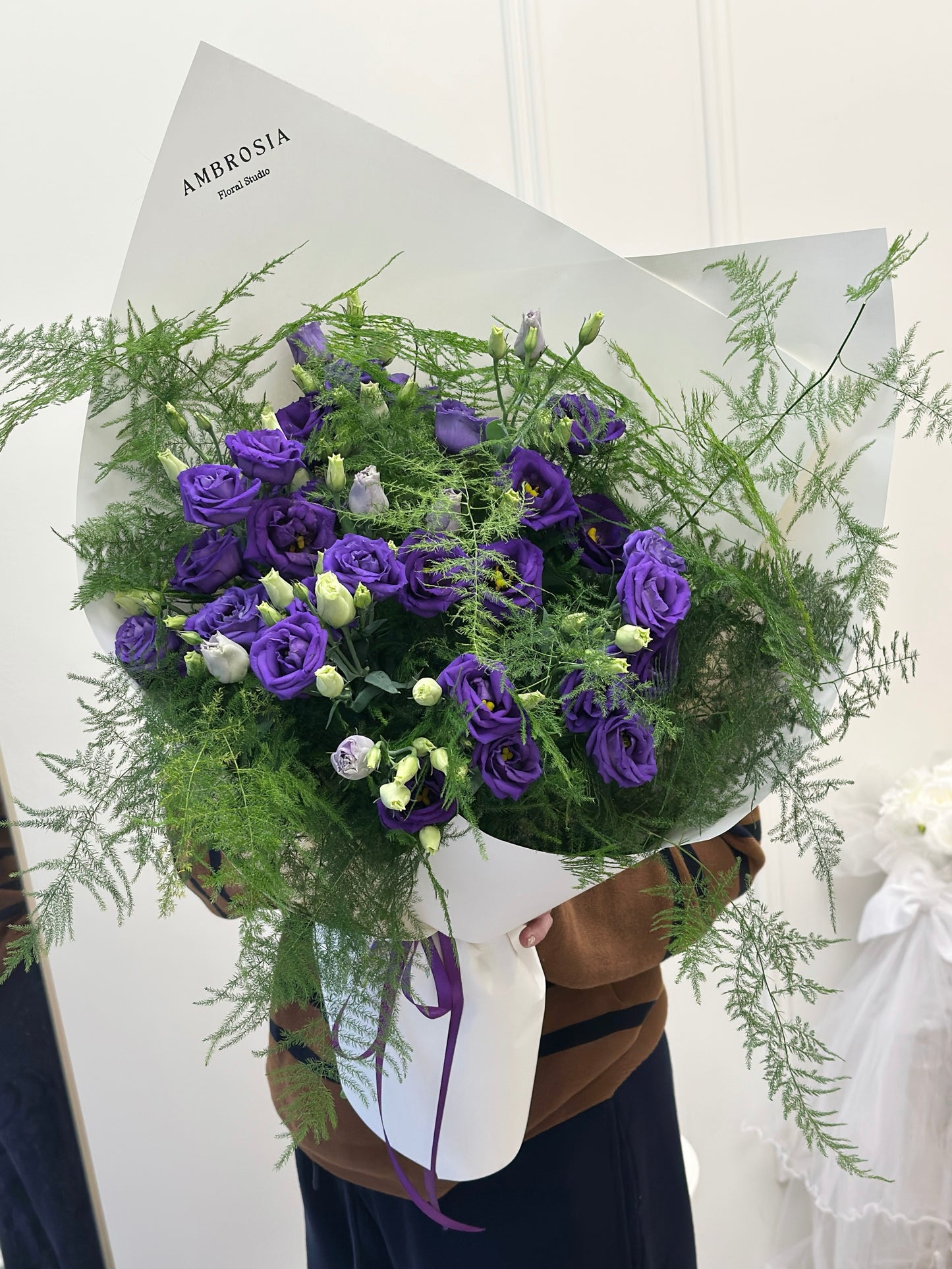 A Velvet Twilight Lisianthus Bouquet