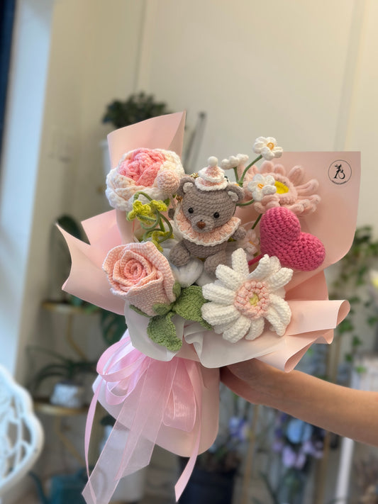 AFS Crochet Bouquet - Forever Bloom Collection (Love Mouse)