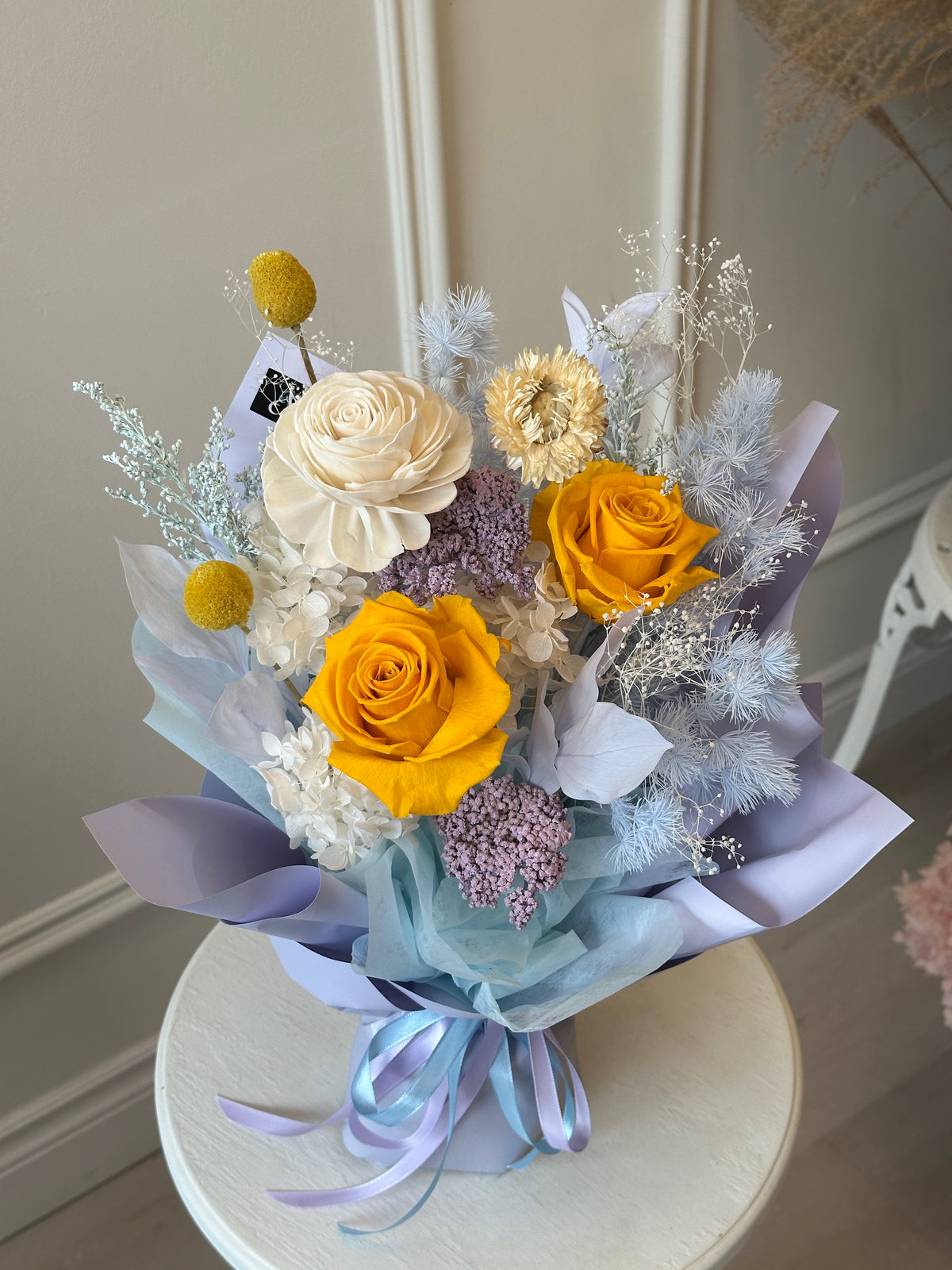 Preserved Flower Bouquet- Golden Sky