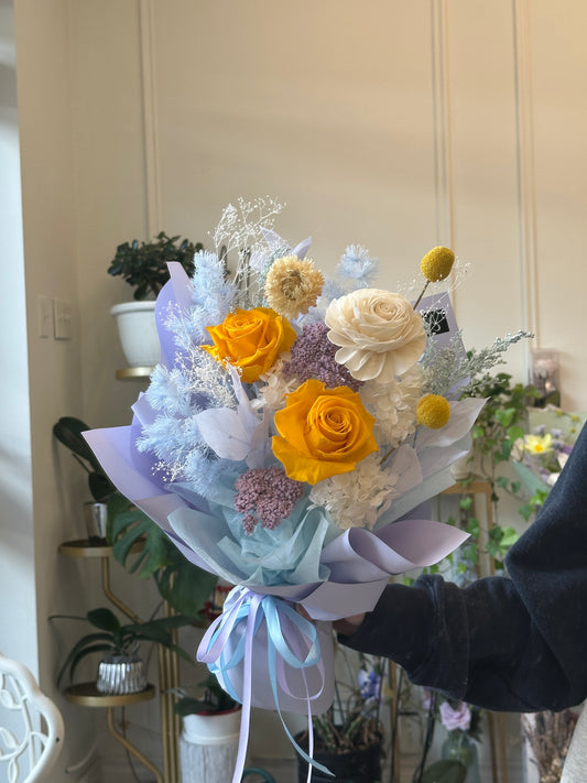 Preserved Flower Bouquet- Golden Sky