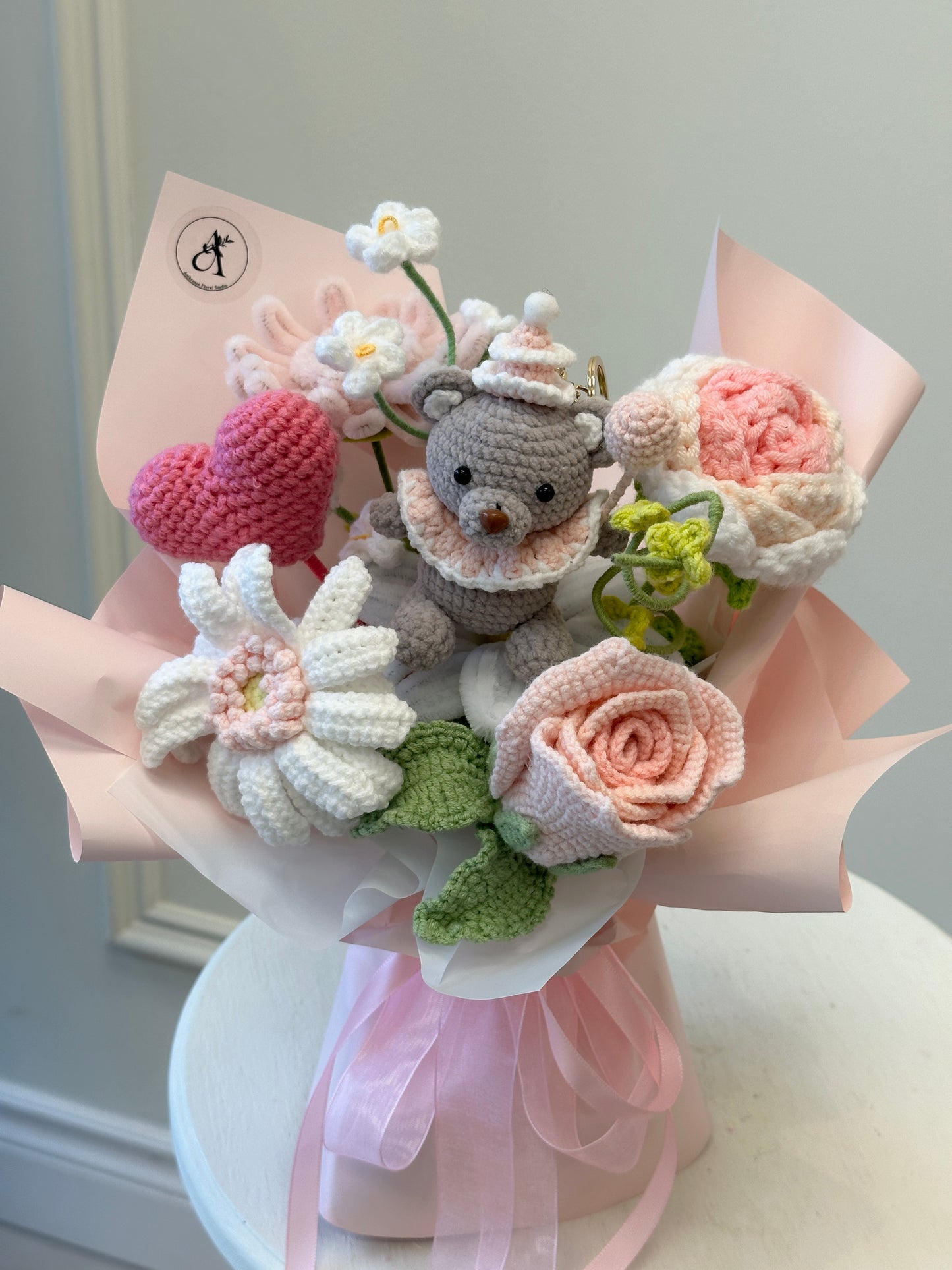 AFS Crochet Bouquet - Forever Bloom Collection (Love Mouse)
