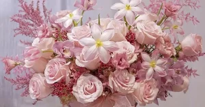 Get well flowers in pink color